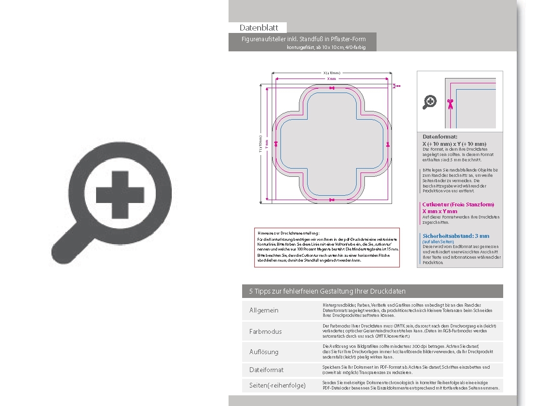 Product Bild figurenaufsteller_inkl__standfu___in_pflaster-form_konturgefr__st__ab_10_x_10_cm__einseitig_4_0-farbig_bedruckt