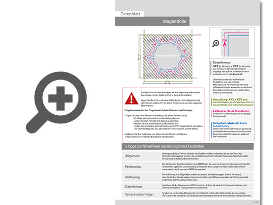 Product Bild hochwertige_k__hlschrank-magnetfolie_in_schneeflocke-form___einseitig_4_0-farbig_bedruckt