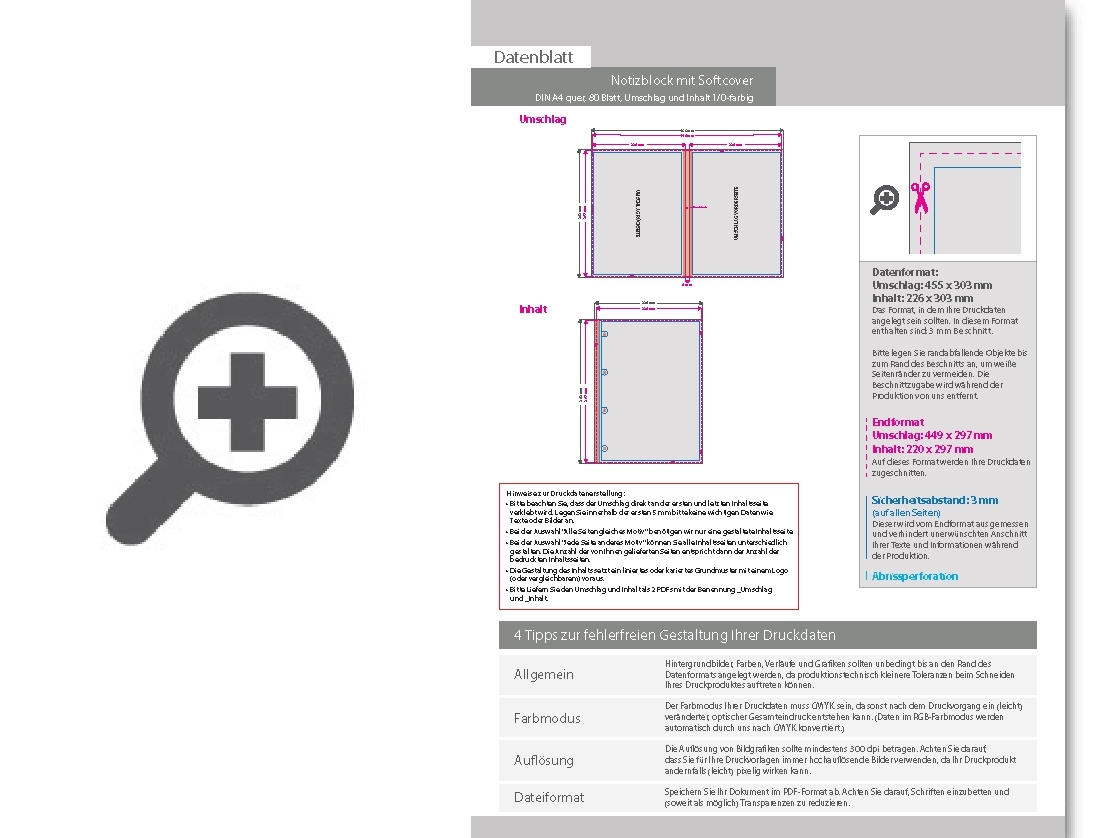 Product Bild block_mit_softcover__din_a4_quer__80_blatt__umschlag_und_inhalt_1_0-farbig_schwarz_einseitig_bedruckt