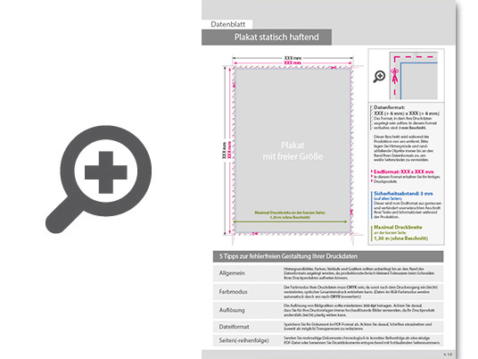 Product Bild plakat_statisch_haftend_4_0_farbig_bedruckt_in_frei-form_(eine_stanzform_m__glich)